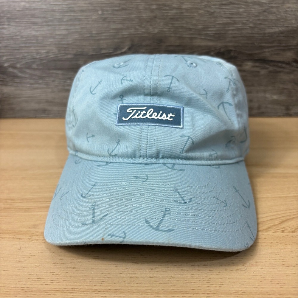 Titleist Hat Cap Strap Back Womens Blue Golf Golfing Charleston Prints‎ Anchors